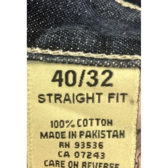 Ecko Unltd Men's Rhino Jeans 40x32 Straight Fit Blue Denim Embroidered Y2K 90s - Picture 5 of 15